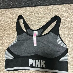Pink seamless sports bra